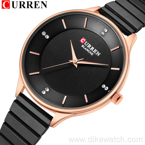 Elegant Dress Women Watches CURREN 9041 New Stainless Steel Watch Ladies Fashion Diamond Watch Women Wristwatch Relogio Feminino